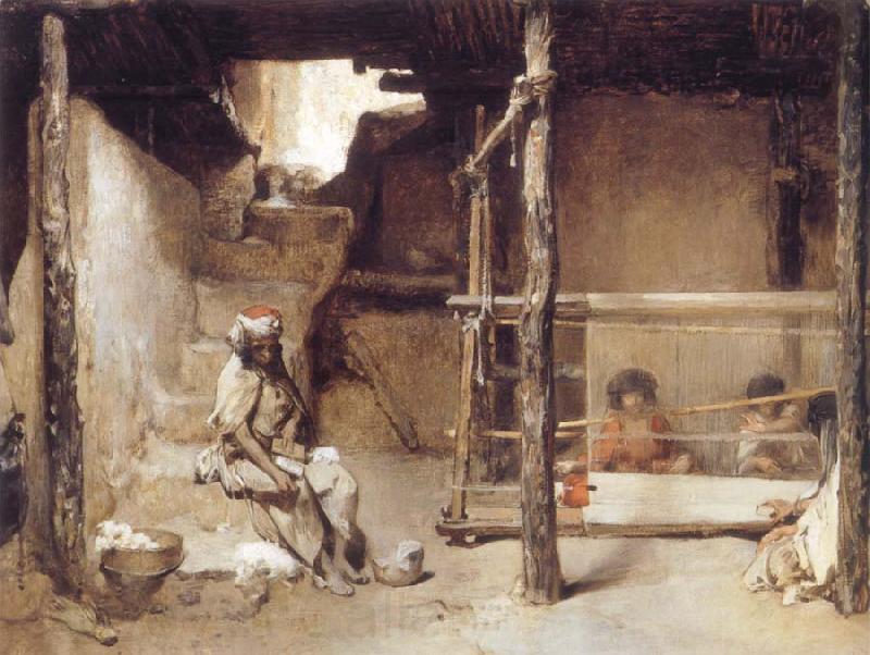 Gustave Guillaumet Weavers at Bou-Saada Spain oil painting art